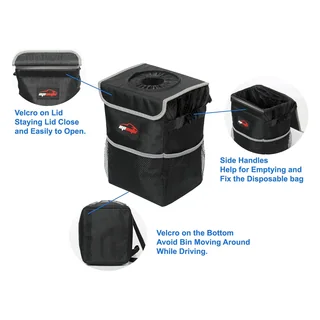 Waterproof Car Trash Can with Lid, thumbnail 5